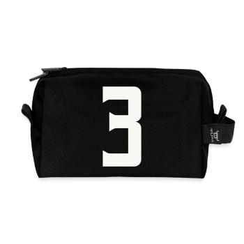 3 - Recycled Toiletry Zip Bag - black - Front
