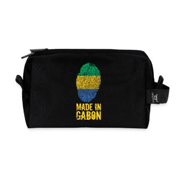 Made In Gabon / Gabon / Le Gabon - Recycled Toiletry Zip Bag - black - Front
