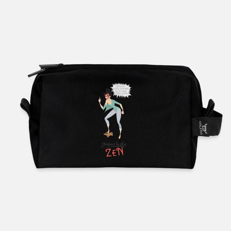 Most Zen Mom - Recycled Toiletry Zip Bag - black