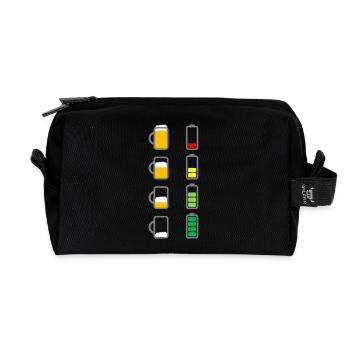 Recharger la batterie de la bière - Trousse de toilette en tissu recyclé - noir - Devant