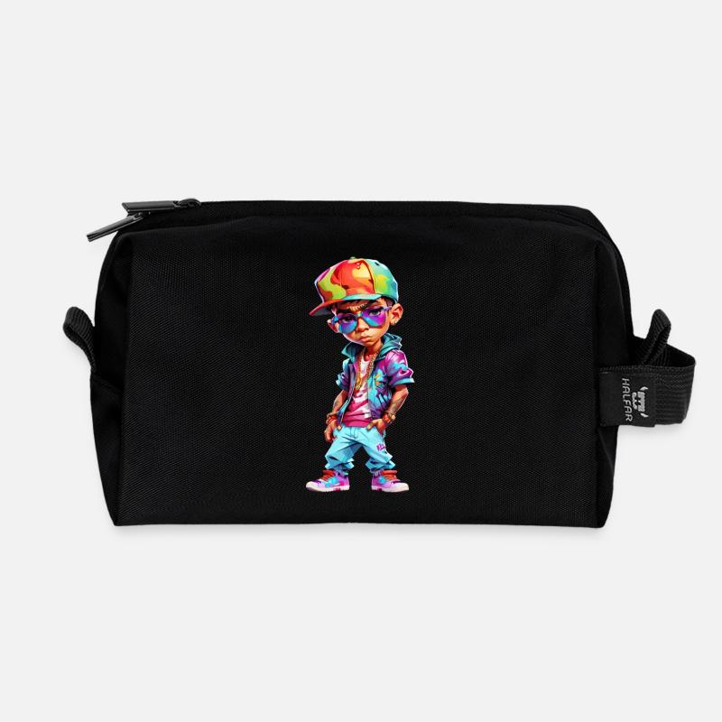Cooler Teenager - Recycelte Kulturtasche - Schwarz
