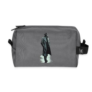 MYSTERY SOLVER - Recycled Toiletry Zip Bag - anthracite - Front