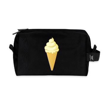 Vanille Eis Kostüme Eiscreme Eistüte Vanilleeis - Recycelte Kulturtasche - Schwarz - Vorne