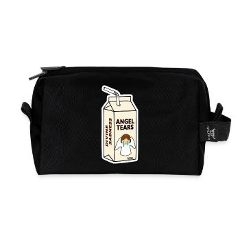 Angel Tears Carton - Recycled Toiletry Zip Bag - black - Front