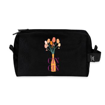 Aperitif Typography - Recycled Toiletry Zip Bag - black - Front