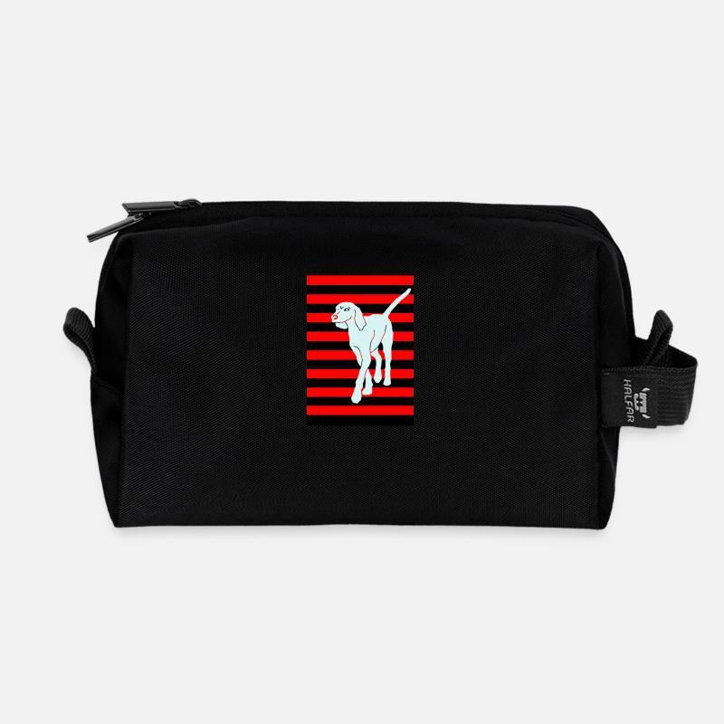 bracke dog - Recycled Toiletry Zip Bag - black