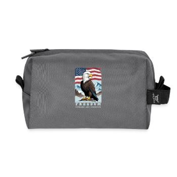 Pygargue à tête blanche - Trousse de toilette en tissu recyclé - anthracite - Devant