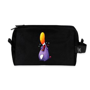 plärrender pinguin - Recycelte Kulturtasche - Schwarz - Vorne
