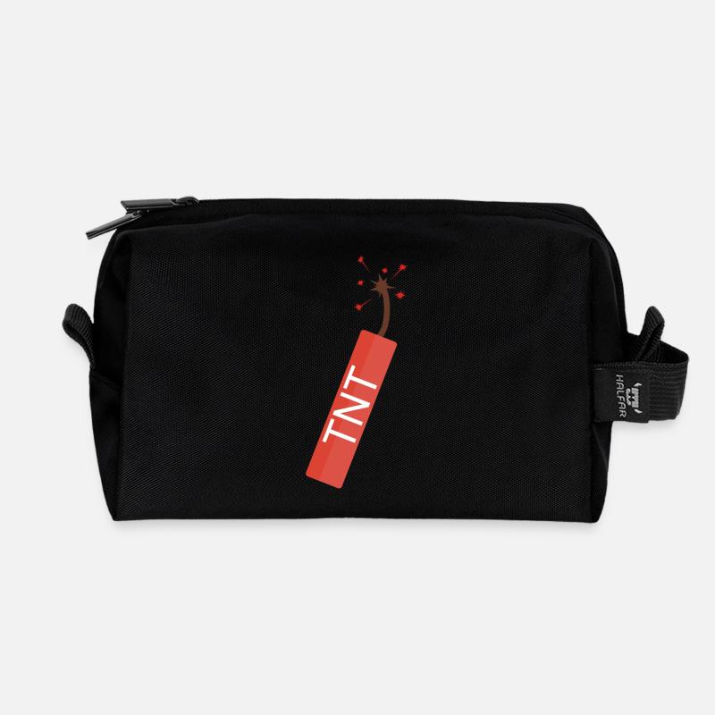 TNT Dynamite rod - Recycled Toiletry Zip Bag - black
