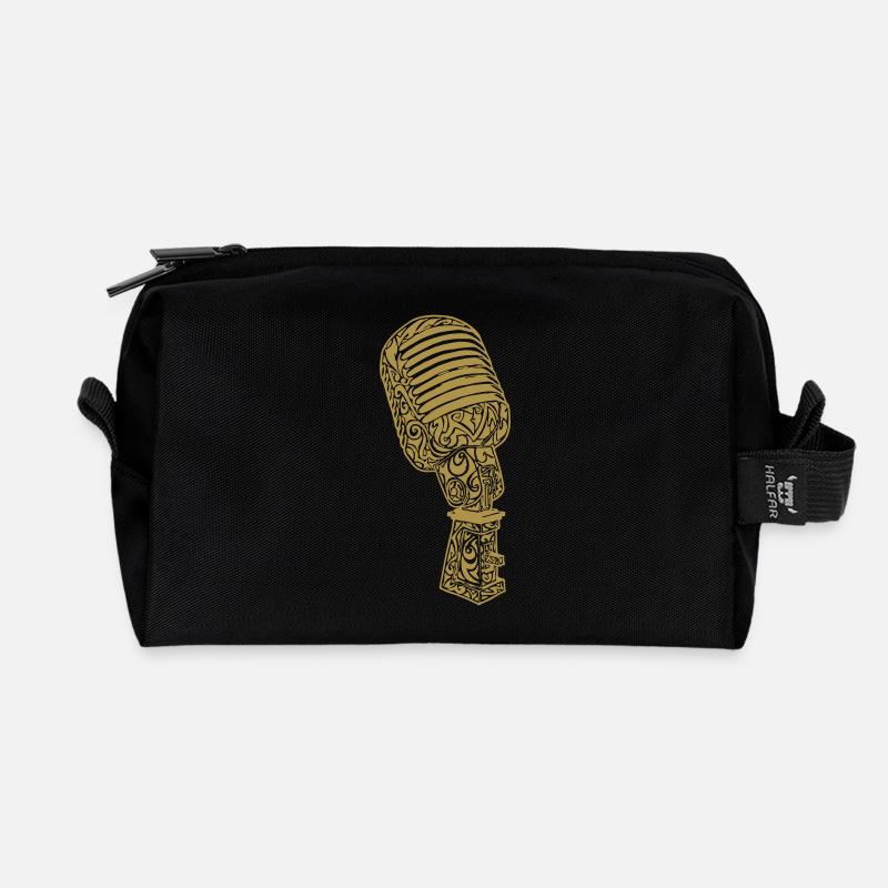 Tribal Old school Microphone - Recycelte Kulturtasche - Schwarz