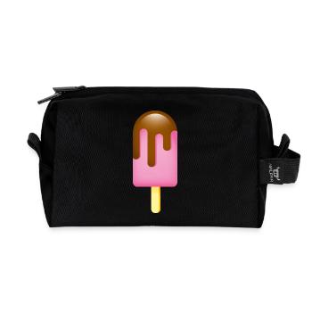 Smiley Ice Cream - Recycelte Kulturtasche - Schwarz - Vorne