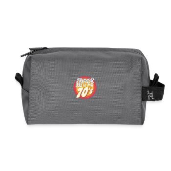 Geburtstag 70er Jahre Geboren in den 70ern 70's - Recycelte Kulturtasche - Anthrazit - Vorne
