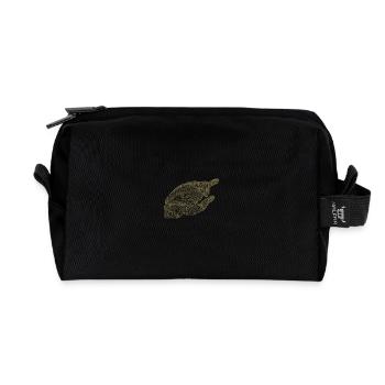 Geometrische Hand Silhouette mit Fraktalen - Recycelte Kulturtasche - Schwarz - Vorne