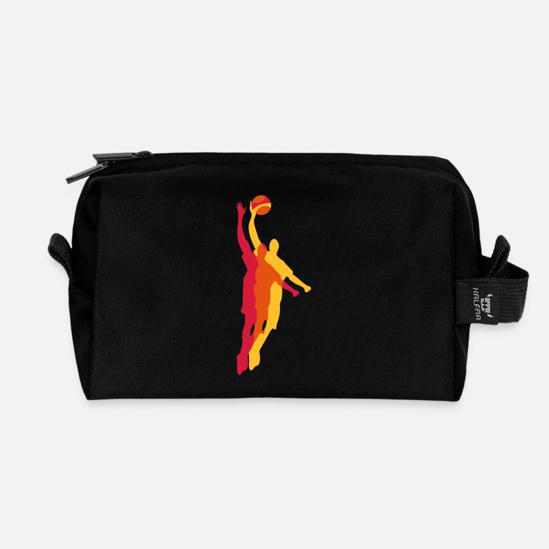 Basketball spielen - Recycelte Kulturtasche - Schwarz