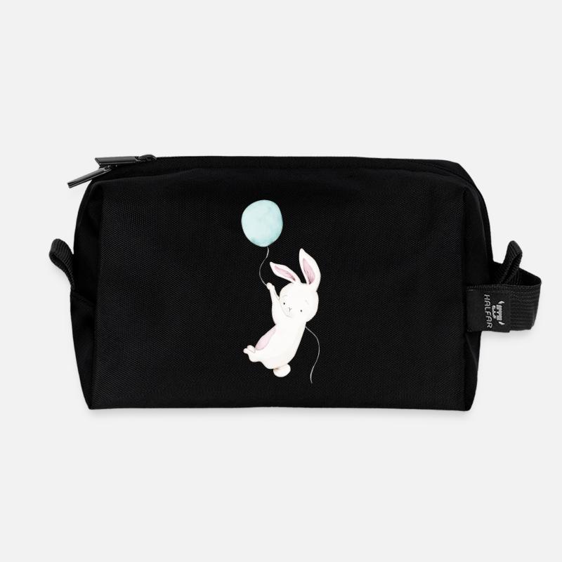 Hase - Recycelte Kulturtasche - Schwarz
