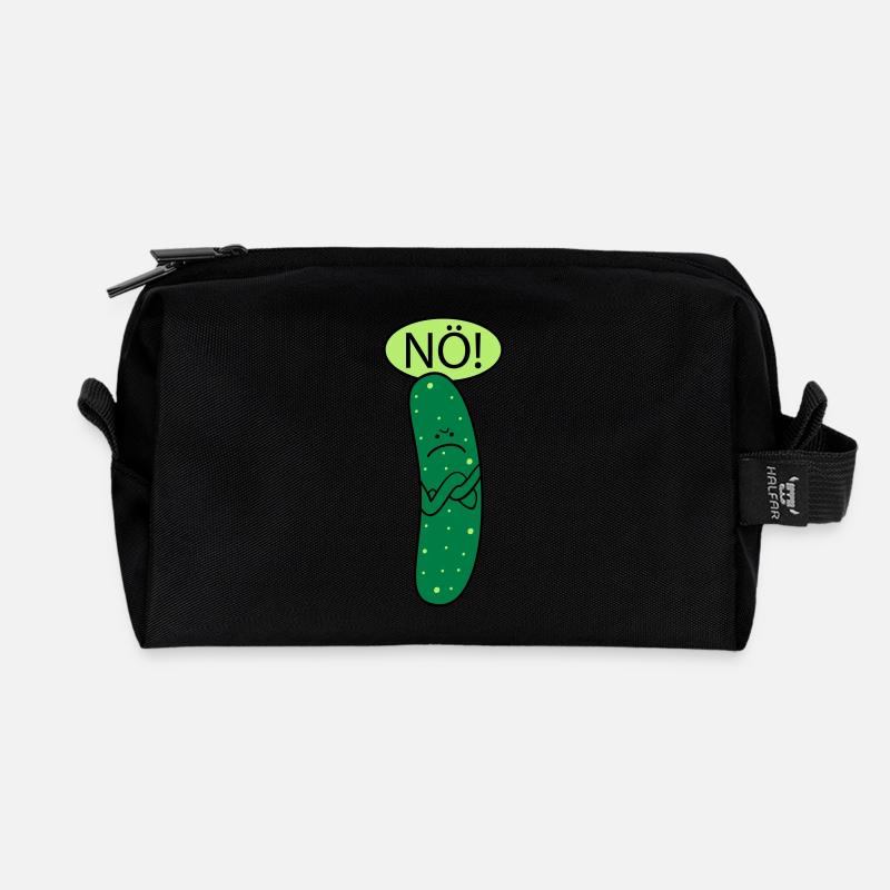 Saure Gurke (b) - Recycelte Kulturtasche - Schwarz