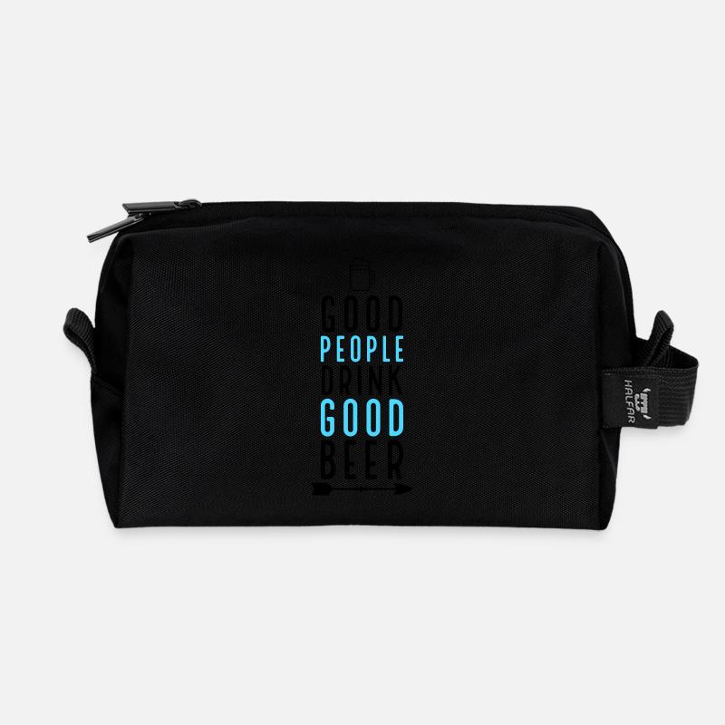 beer - Recycled Toiletry Zip Bag - black