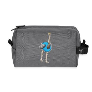 Ostrich Jogger Jogging Sport - Recycled Toiletry Zip Bag - anthracite - Front