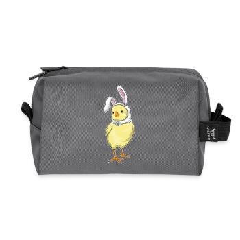 Oreilles de lapin de Pâques poussins - Trousse de toilette en tissu recyclé - anthracite - Devant