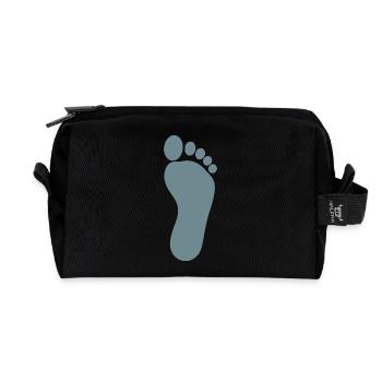 blauer Fuß Füße Fußpflege Podologie  - Recycelte Kulturtasche - Schwarz - Vorne