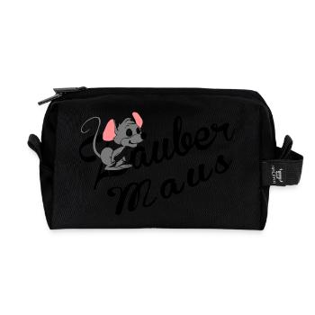 Zauber Maus - Recycelte Kulturtasche - Schwarz - Vorne