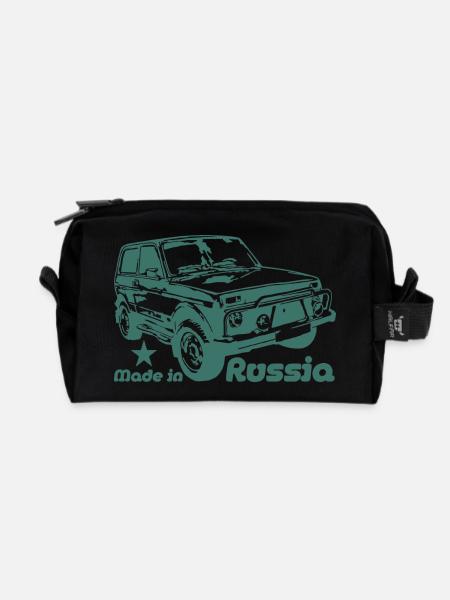 Lada Niva - Recycelte Kulturtasche - Schwarz
