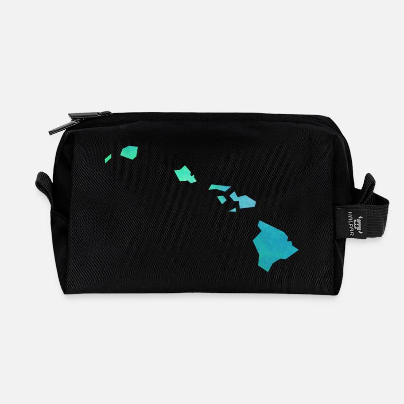 hawaii - Recycelte Kulturtasche - Schwarz