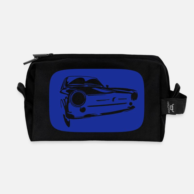 car - Recycled Toiletry Zip Bag - black