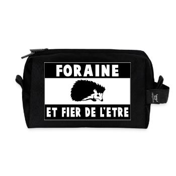 Fier d'être forain niolo - Trousse de toilette en tissu recyclé - noir - Devant