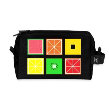 DIGITAL FRUITS - Pixel Frucht - Recycelte Kulturtasche - Schwarz - Vorne