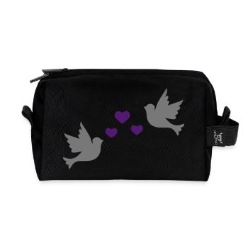 Liebe - Recycelte Kulturtasche - Schwarz - Vorne