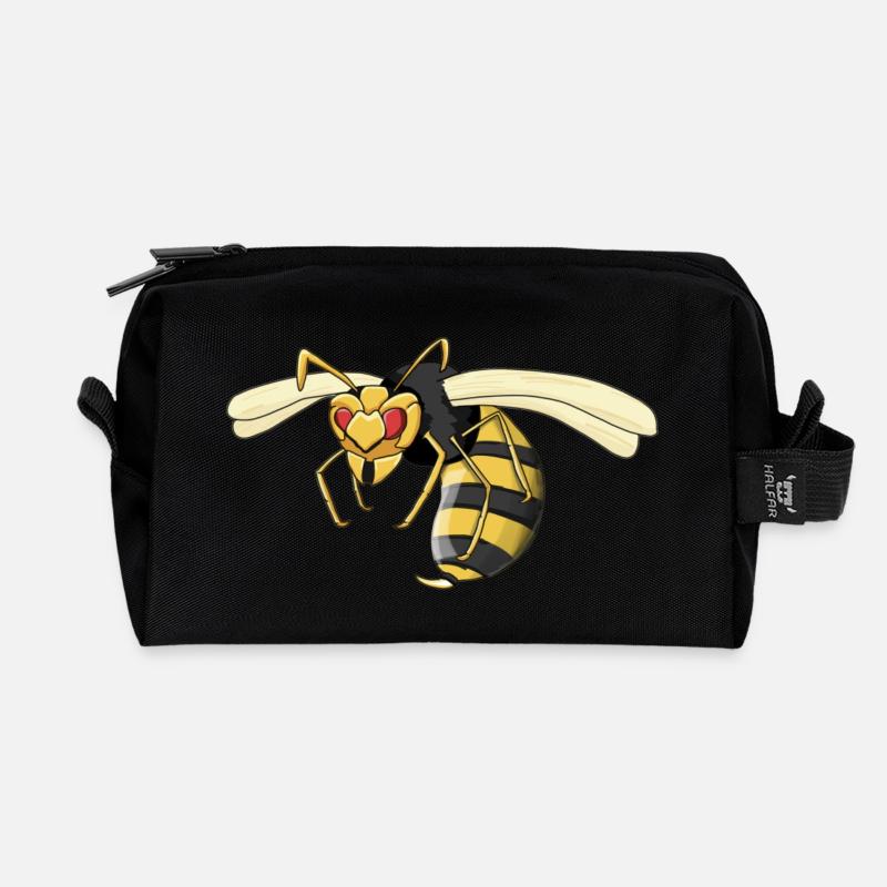 wasp - Recycled Toiletry Zip Bag - black