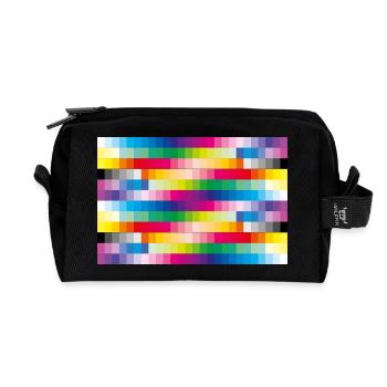 Colours - Recycled Toiletry Zip Bag - black - Front