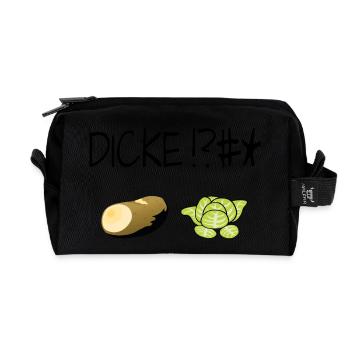 Dicke !?#* Kartoffel Salat blk - Recycelte Kulturtasche - Schwarz - Vorne