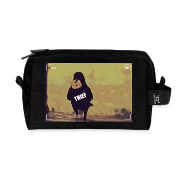 The raven, the thief - Recycled Toiletry Zip Bag - black - Front