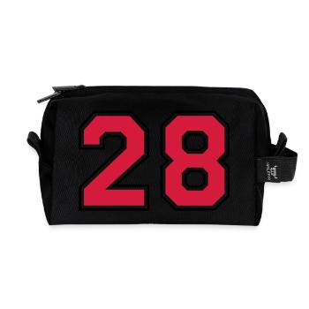 28__f2 - Recycled Toiletry Zip Bag - black - Front