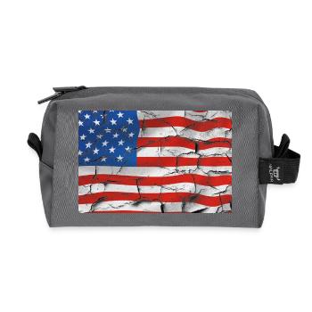 America - Recycled Toiletry Zip Bag - anthracite - Front
