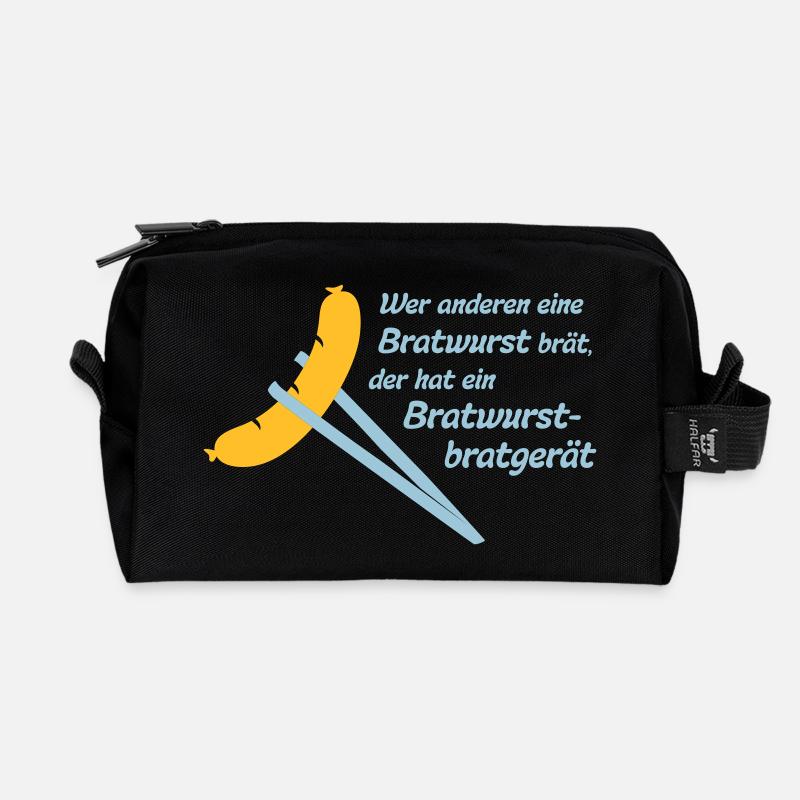 Bob: Wer anderen eine Bratwurst brät, der hat ein - Recycelte Kulturtasche - Schwarz