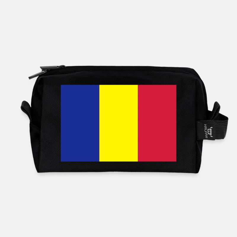 drapeau_roumanie - Recycelte Kulturtasche - Schwarz