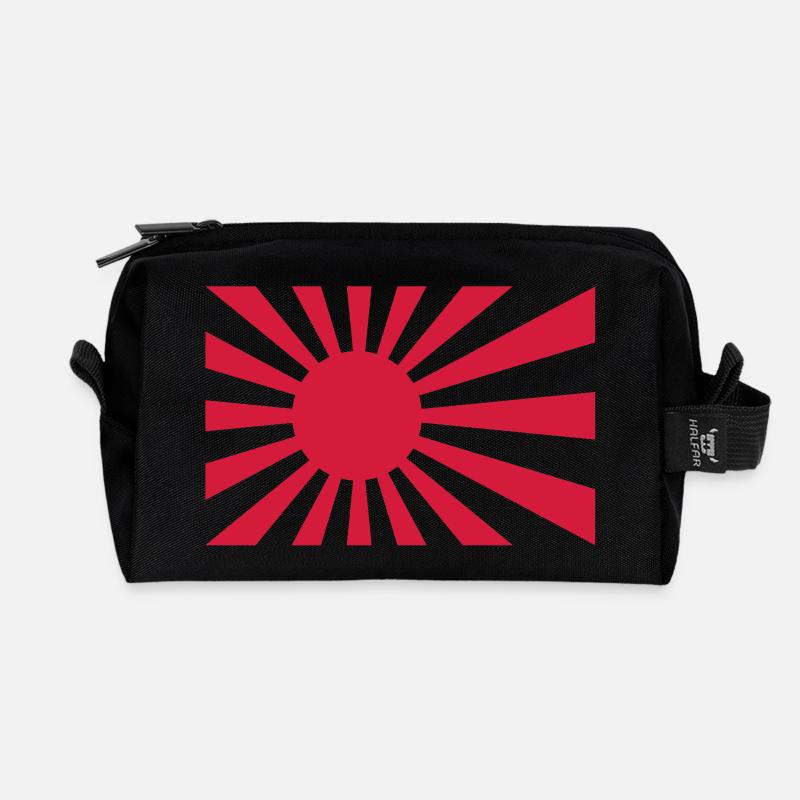 JDM Rising Sun - Recycelte Kulturtasche - Schwarz