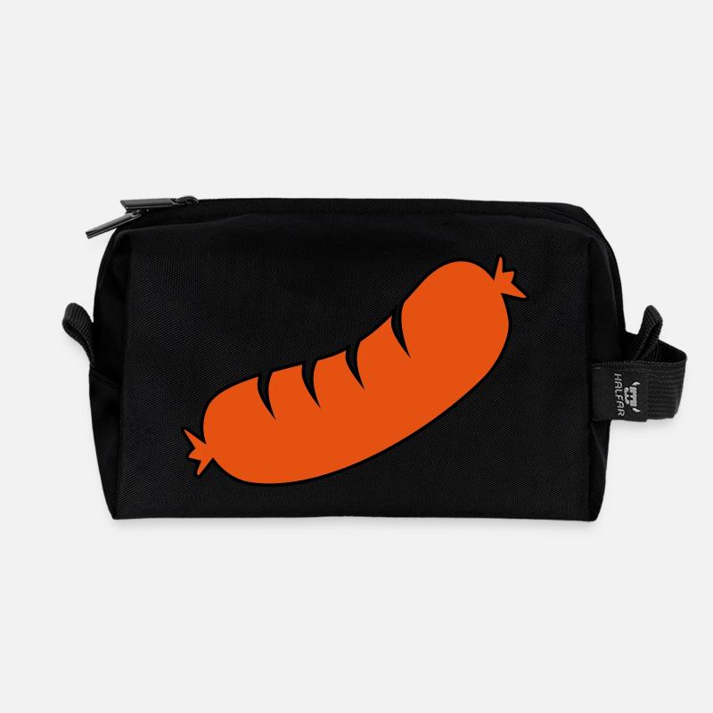 saucisse - Trousse de toilette en tissu recyclé - noir