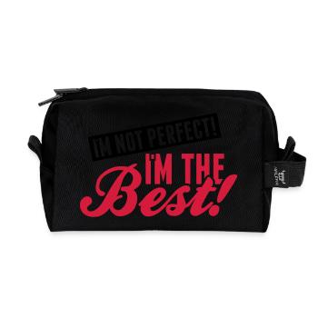 im_not_perfect_the_best_pi2 - Recycelte Kulturtasche - Schwarz - Vorne