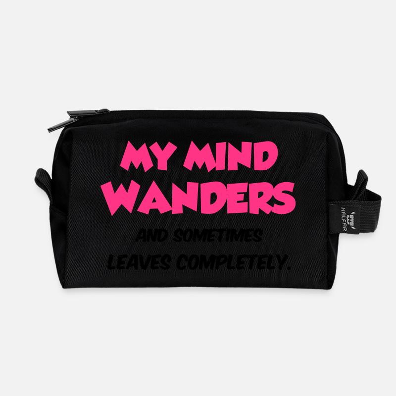 Funny - Recycled Toiletry Zip Bag - black