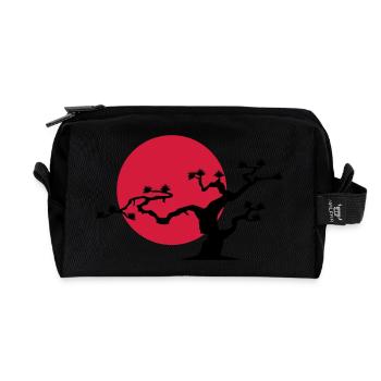 japanischer_baum - Recycelte Kulturtasche - Schwarz - Vorne