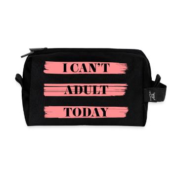 I CAN'T ADULT TODAY - Recycelte Kulturtasche - Schwarz - Vorne