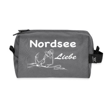 Nordsee Liebe - Recycelte Kulturtasche - Anthrazit - Vorne
