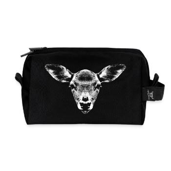 Reh Portrait Licht - Recycelte Kulturtasche - Schwarz - Vorne