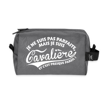 Parfaite Cavalière - Trousse de toilette en tissu recyclé - anthracite - Devant