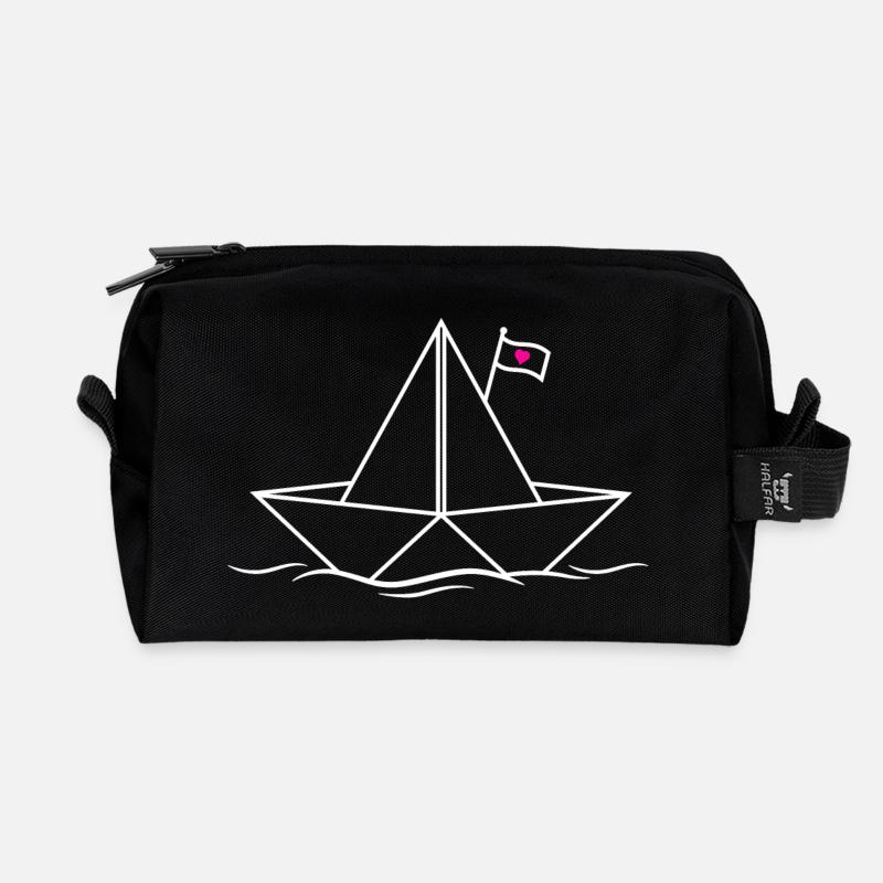 Papierboot Papierschiff  - Recycelte Kulturtasche - Schwarz