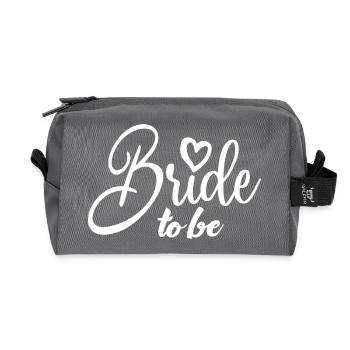 Mariée à être mignon Future Mme Bridal Shower Mariage - Trousse de toilette en tissu recyclé - anthracite - Devant